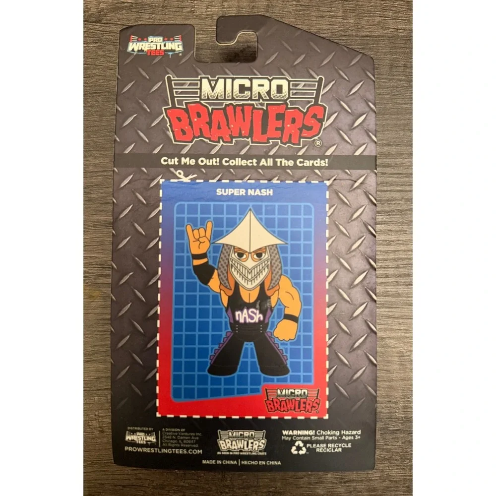 Micro Brawlers Kevin Nash Super Nash Pro Wrestling Tees Action Figure New Sealed